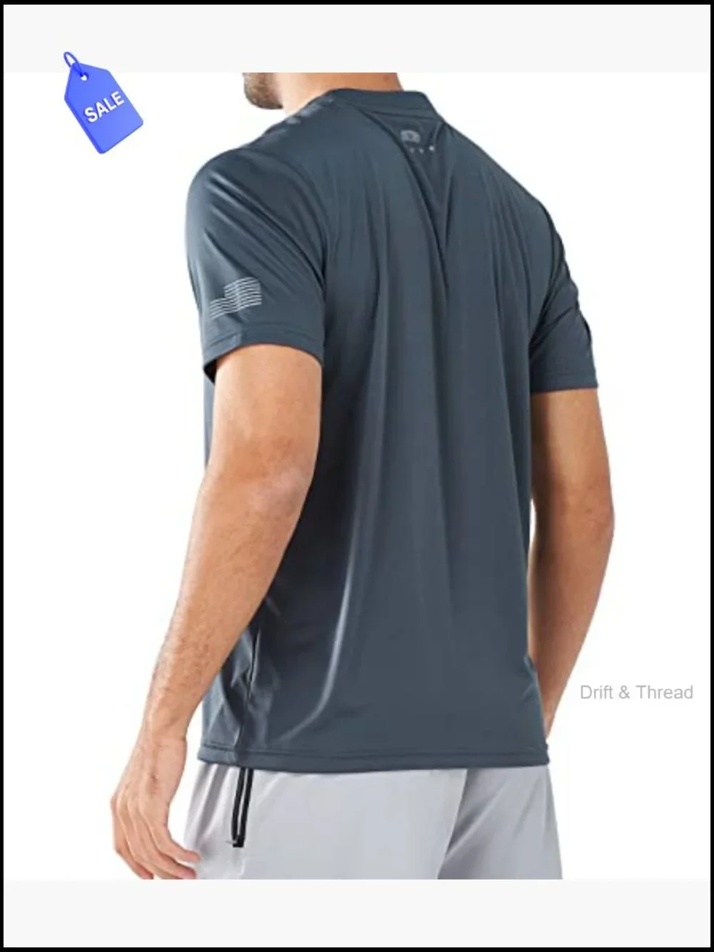 Men's UPF 50+ Sun Protection Shirt Short Sleeve Rash Guard Athletic T-Shirt